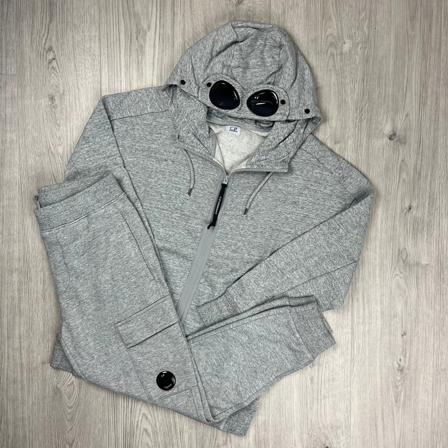 CP Company Raised Fleece Tracksuit - Grey