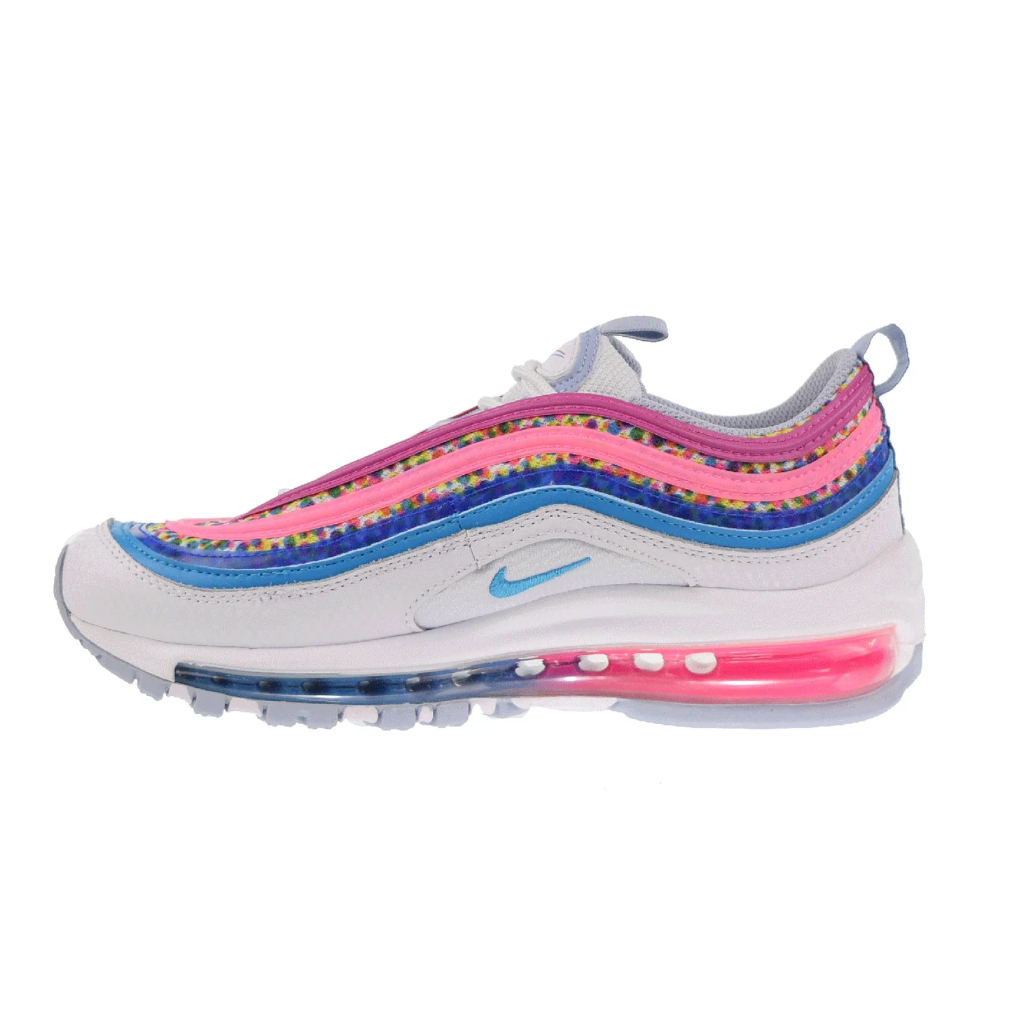 Air Max 97 SE GS "White-Active Fuchsia-Blue Whisper"