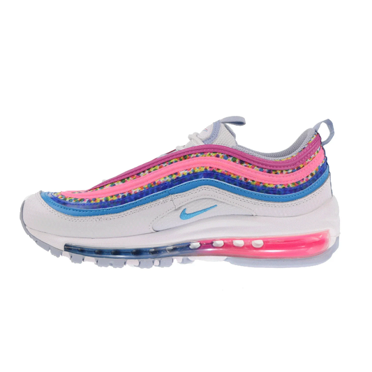 Air Max 97 SE GS "White-Active Fuchsia-Blue Whisper"