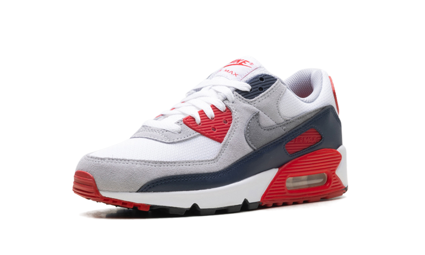 AIR MAX 90 "White/Cool Grey-university Red"