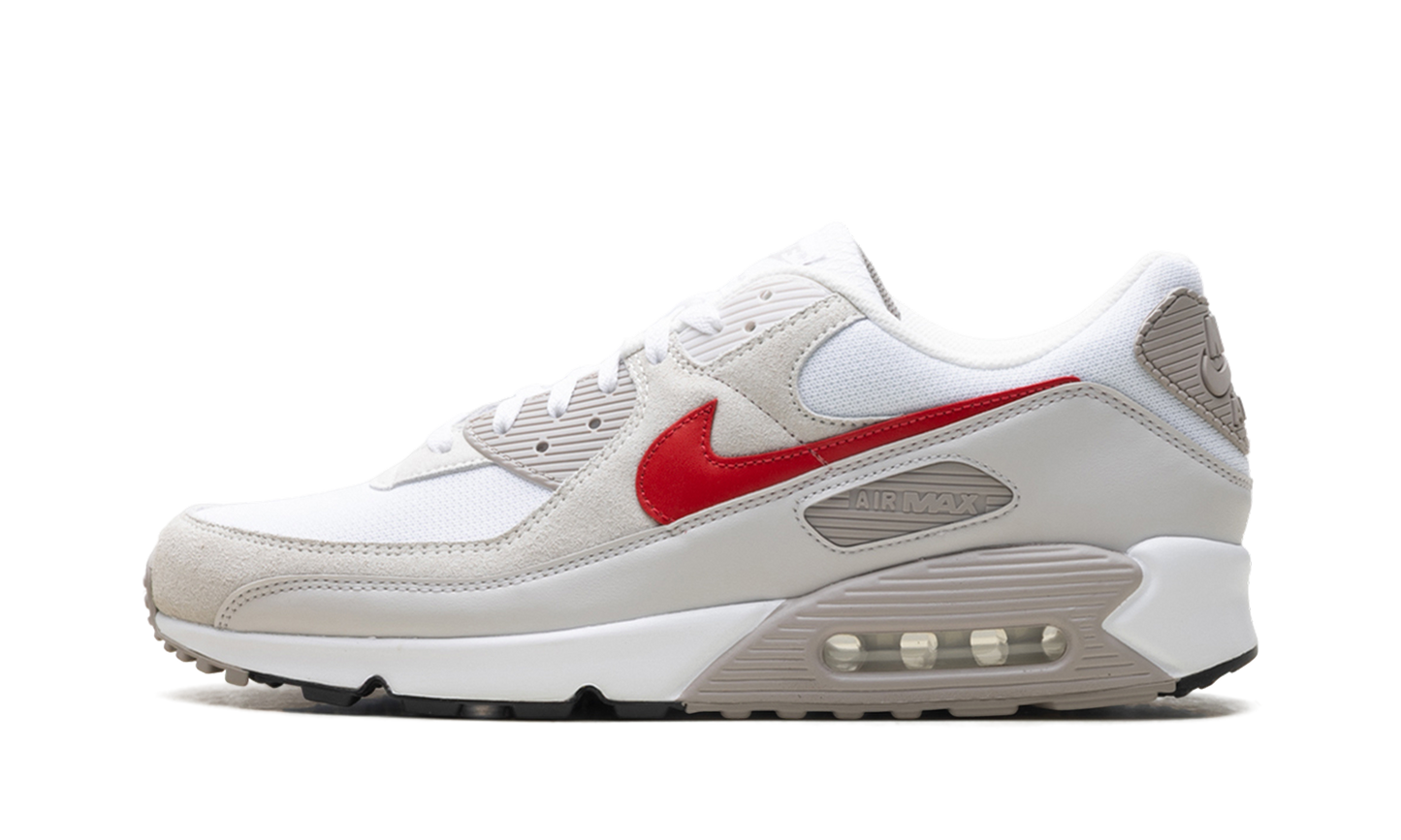 Air Max 90 "White College Grey Vast Grey University Red"