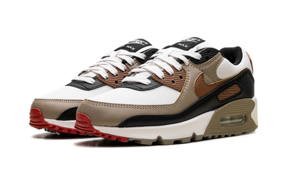 Air Max 90 WMNS "Phantom Black Fire Red Light British Tan"