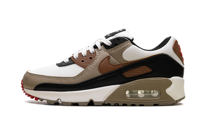 Air Max 90 WMNS "Phantom Black Fire Red Light British Tan"