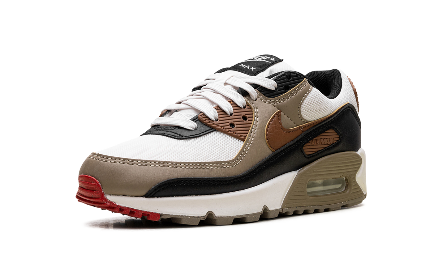 Air Max 90 WMNS "Phantom Black Fire Red Light British Tan"