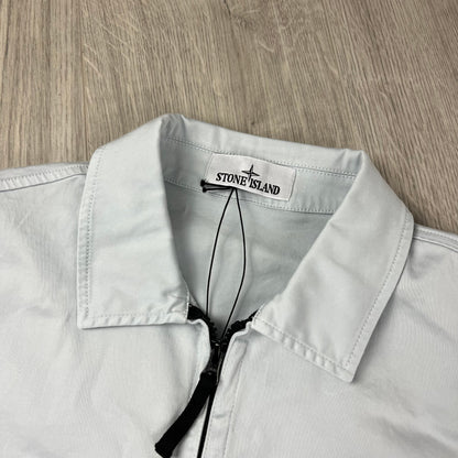 Stone Island Zip Overshirt - Sky Blue