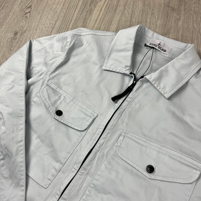 Stone Island Zip Overshirt - Sky Blue