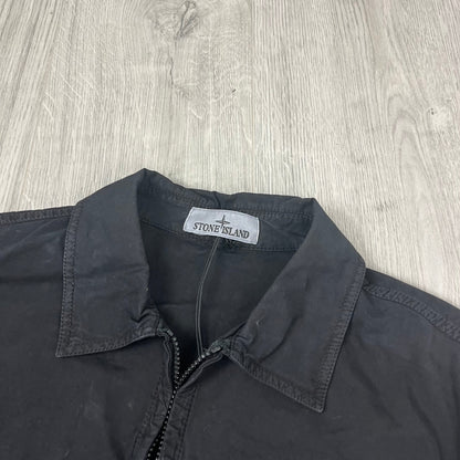 Stone Island Zip Overshirt - Black