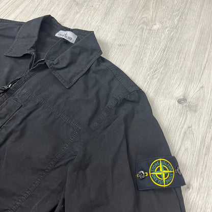 Stone Island Zip Overshirt - Black