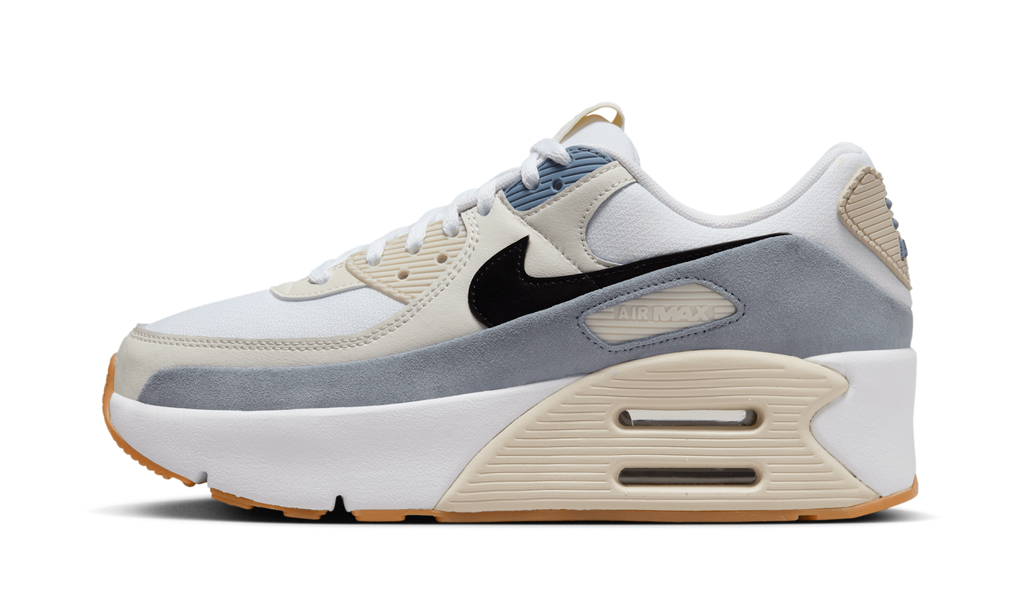 Air Max 90 LV8 WMNS "White Ashen Slate Light Orewood Brown Black"