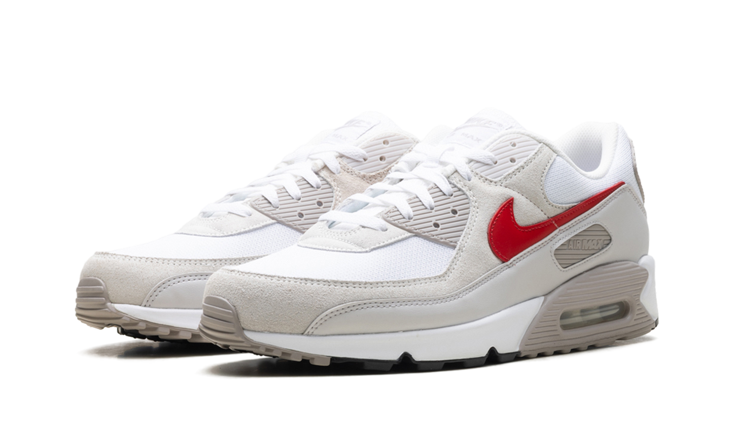 Air Max 90 "White College Grey Vast Grey University Red"